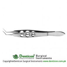 Mendez Multipurpose LASIK Forcep Angled - Spatulated Jaws and Tips Stainless Steel, 10 cm - 4"